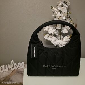 Karl Lagerfeld Black Quilted Women's Bag